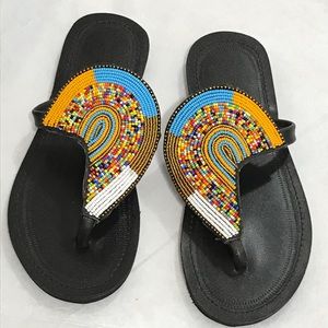 New Hand made Beaded sandals